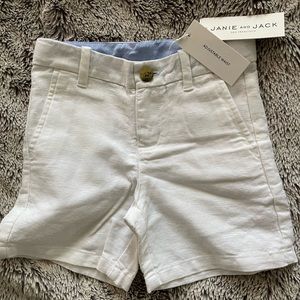 Janie and Jack White Dress Shorts with Adjustable Waist - SIZE 3